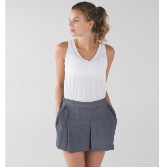 Lululemon Athletica & go City Beautiful Skort Activewear Gray Heathered Size 6 - Picture 2 of 16